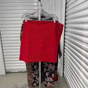 Red Bandage Mini Skirt | size 3x